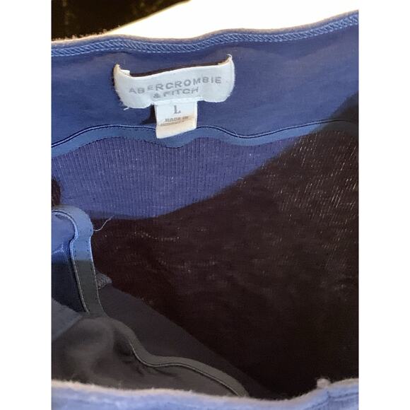 Y2K Abercrombie & Fitch Cami Womens Large Blue Fitted Spaghetti Strap/Shelf Bra - Picture 5 of 7